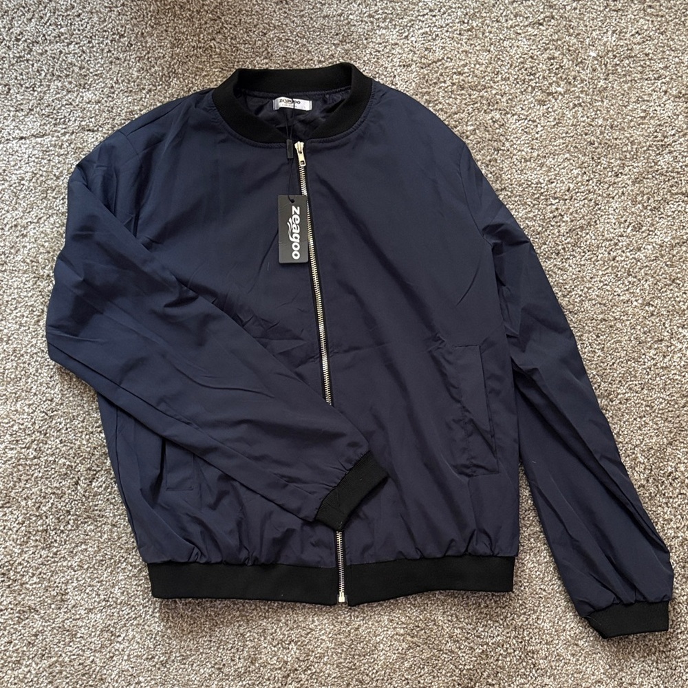 Men's Navy Bomber Jacket
